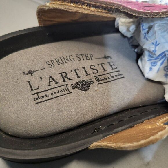 L'ARTISTE Jexa Grym Multi Colored Leather Clogs (Size 7) - Picture 8 of 9